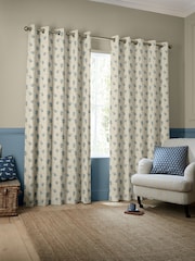 Emily Bond Blue Cornflower Made to Measure Curtains - Image 2 of 9