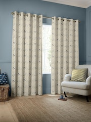 Emily Bond Steel Blue Margot Made to Measure Curtains - Image 2 of 8