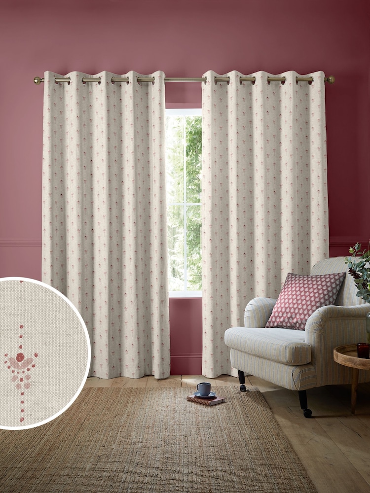 Emily Bond Blossom Pink Honor Made to Measure Curtains - Image 1 of 9