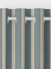 Emily Bond Fowey Blue Parasol Stripe Made to Measure Curtains - Image 7 of 9