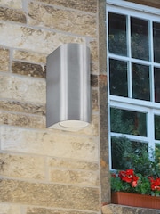 Searchlight Silver Imola Outdoor 2Lt Wall Light - Image 1 of 4