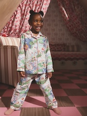 Blue/Red Cath Kidston Christmas Journey Button Through Pyjamas - Image 1 of 13