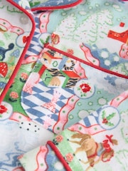 Blue/Red Cath Kidston Christmas Journey Button Through Pyjamas - Image 10 of 13