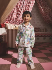 Blue/Red Cath Kidston Christmas Journey Button Through Pyjamas - Image 3 of 13