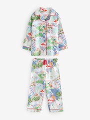 Blue/Red Cath Kidston Christmas Journey Button Through Pyjamas - Image 8 of 13