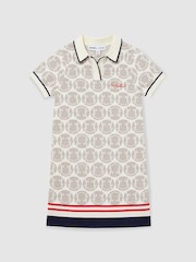 Reiss Off White 9-13 yrs SmileyWorld | Reiss Knitted Polo Dress - Image 2 of 5