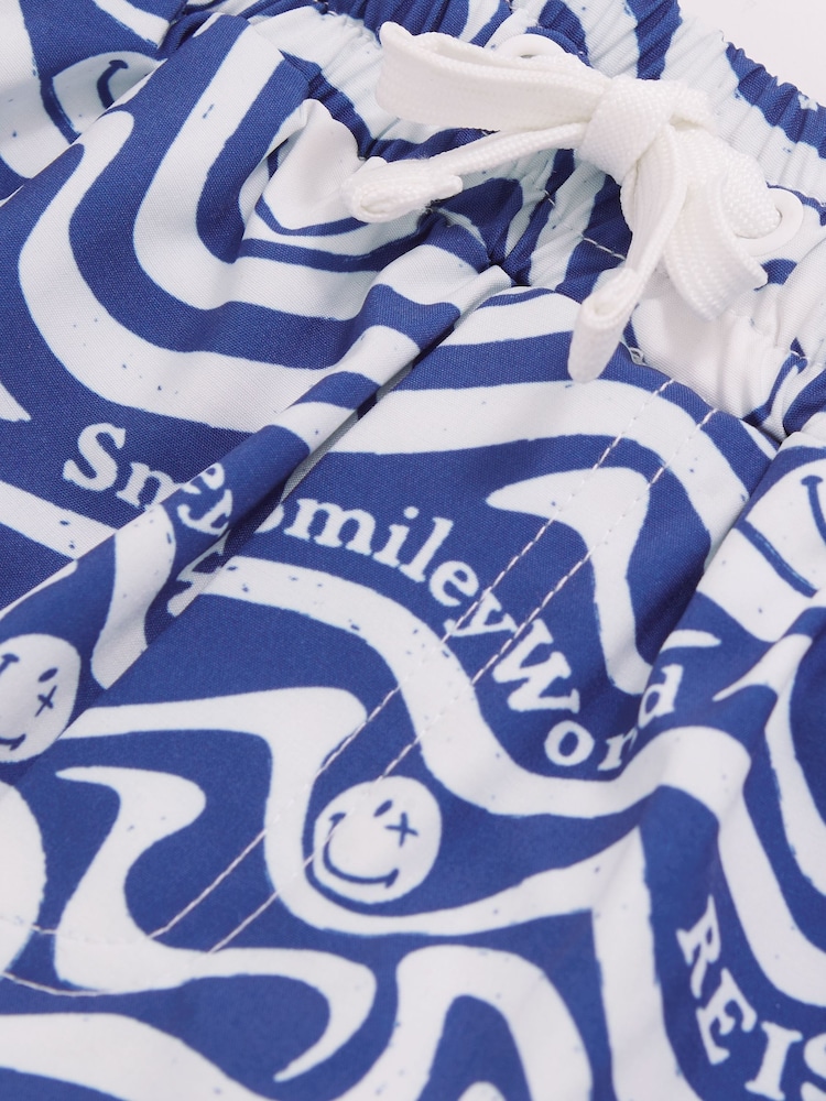 Reiss Bright Blue Dive 3-9 yrs SmileyWorld | Reiss Wave Swim Shorts - Image 4 of 4
