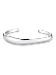 Thomas Sabo Silver Tone Timeless Shapes Curved Bangle - Image 1 of 1
