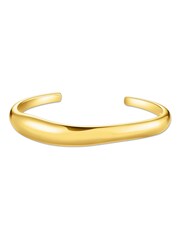 Thomas Sabo Gold Tone Timeless Shapes Curved Bangle - Image 1 of 1