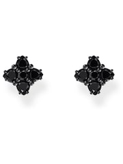 Thomas Sabo Black Floral Stud Earrings - Image 2 of 3