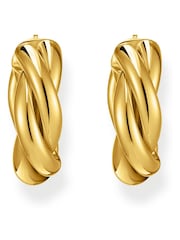 Thomas Sabo Gold Tone Twisted Hoop Earrings - Image 2 of 3