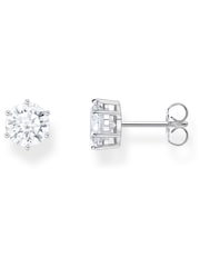 Thomas Sabo White Stud Earrings With Large Zirconia Stone - Image 1 of 3