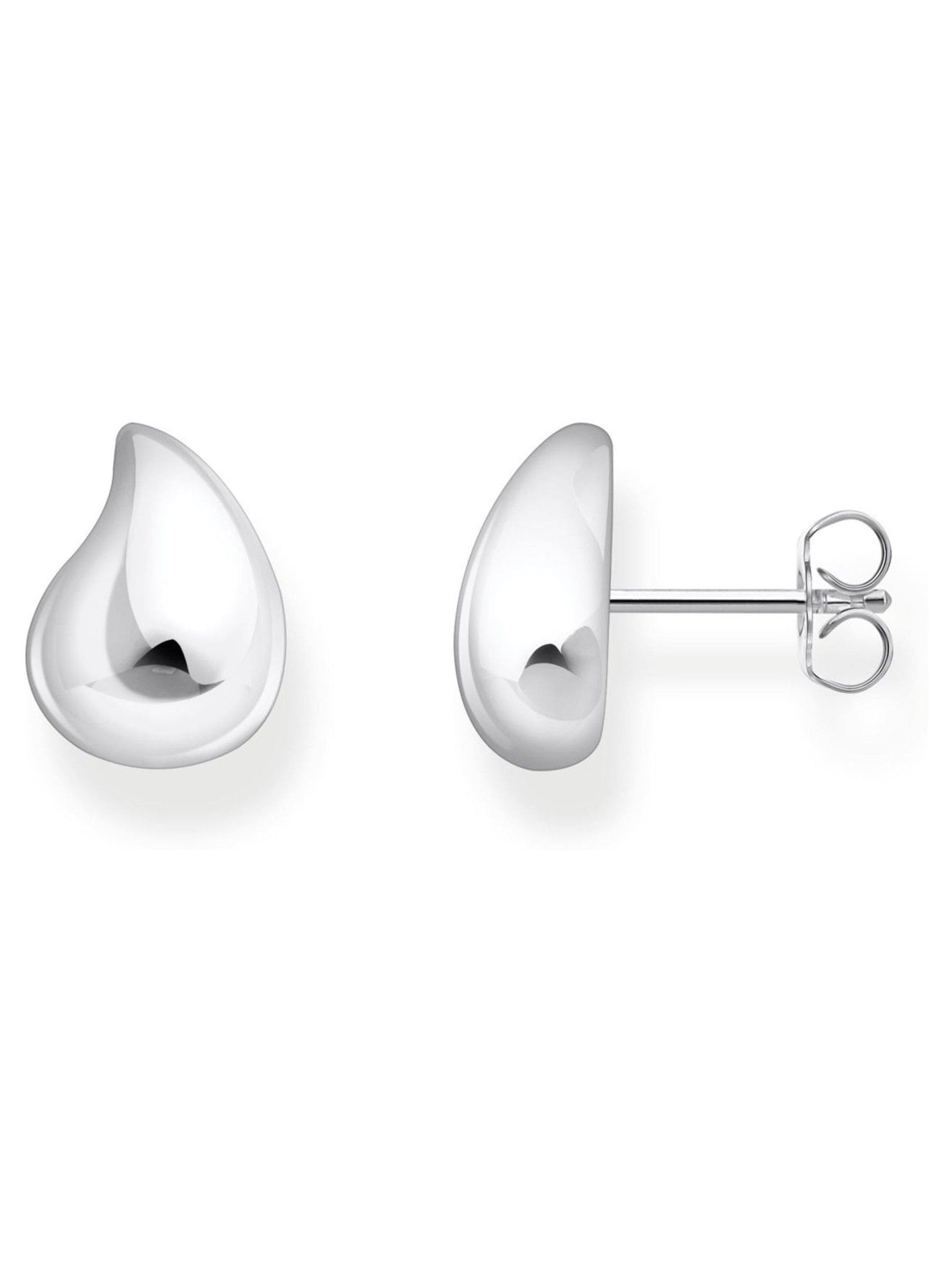 Thomas Sabo Silver Tone Timeless Shapes Small Drop Ear Studs Earrings
