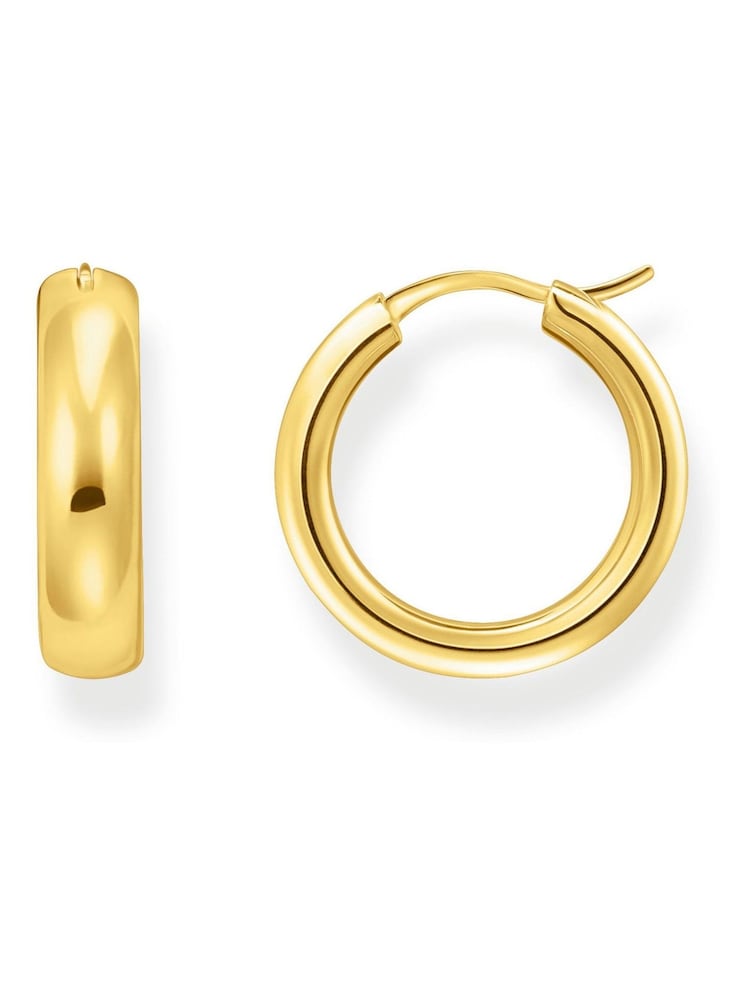 Thomas Sabo Gold Tone Creoles Chunky Earrings - Image 1 of 3