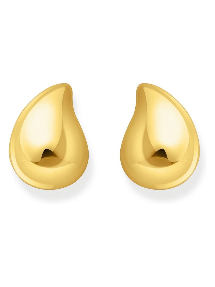 Thomas Sabo Gold Tone Timeless Shapes Drop Earrings - Image 2 of 3