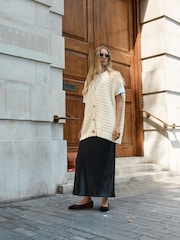 Ecru Chunky Open Knit Button Through Tank - Image 3 of 8