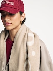 Sporty & Rich Cream Big Serif Scarf - Image 3 of 4