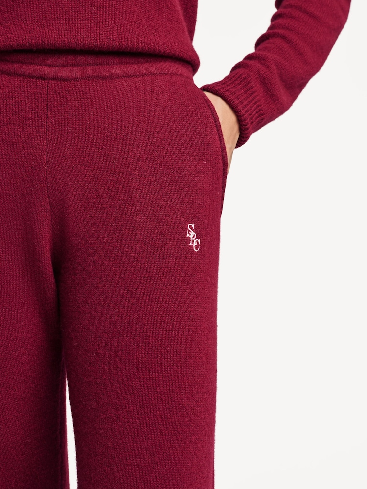 Sporty & Rich Red Cashmere Trousers - Image 5 of 5