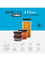 Good Food 4 Piece Food Storage Set with Airtight Lids - Image 2 of 10