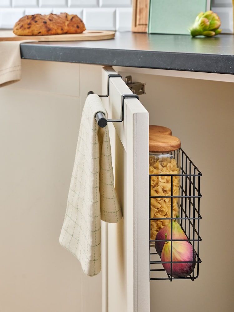 Black Bronx Wire Over Door Storage Basket - Image 1 of 1 Black Bronx Wire Over Door Storage Basket - Image 1 of 1