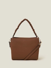 Accessorize Braid Strap Faux Leather Cross-Body Bag - Slika 1 iz 5