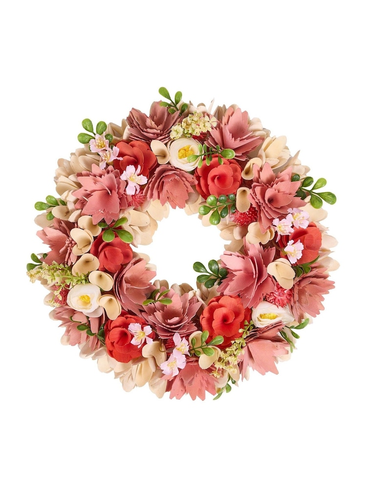 Dibor Pink Woodhall Floral Wreath - Image 2 of 4