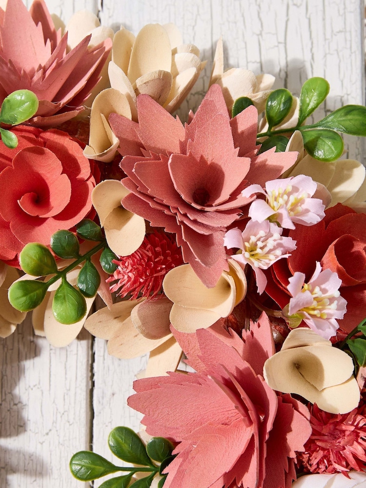 Dibor Pink Woodhall Floral Wreath - Image 4 of 4