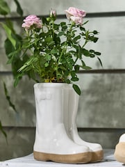 Dibor White Calstock Double Wellington Small Planter - Image 1 of 5