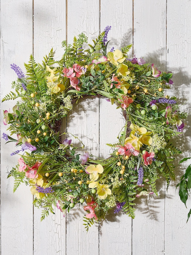 Dibor Green Hillington Wild Flower Wreath - Image 1 of 4