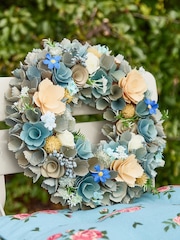 Dibor Blue Ashbourne Floral Wreath - Image 1 of 4