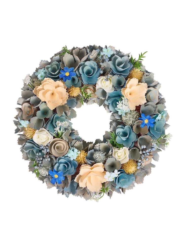 Dibor Blue Ashbourne Floral Wreath - Image 2 of 4