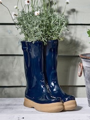 Dibor Blue Large Wellington Boots Planter - Image 1 of 4