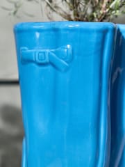 Dibor Blue Calstock Double Wellington Small Planter - Image 4 of 5