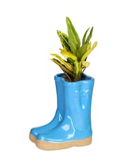 Dibor Blue Calstock Double Wellington Small Planter - Image 5 of 5