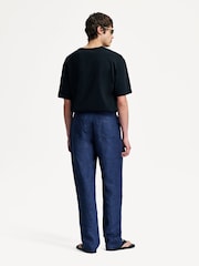 Oliver Spencer Blue Belted Dubrow Suit Trousers - Image 2 of 6