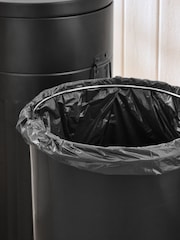 Black 30L Vintage Ribbed Soft Close Bin - Image 5 of 5