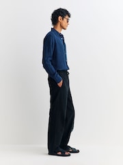 Oliver Spencer Blue Conduit Classic Coney 100% Linen Shirt - Image 4 of 5