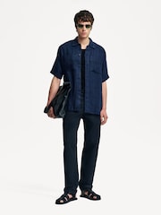 Oliver Spencer Blue Santiago Short Sleeve Arnold Shirt - Image 2 of 5