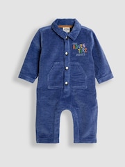 JoJo Maman Bébé Indigo Blue Adventure Awaits Cord Romper - Image 1 of 4