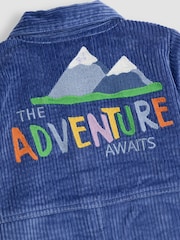 JoJo Maman Bébé Indigo Blue Adventure Awaits Cord Romper - Image 4 of 4