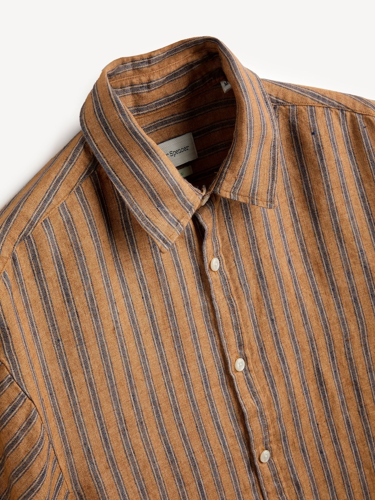 Oliver Spencer Orange Garrison Short Sleeve Chapman Shirt - Image 10 of 10 Oliver Spencer Orange Garrison Short Sleeve Chapman Shirt - Image 10 of 10