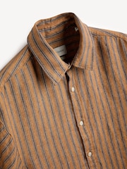 Oliver Spencer Orange Garrison Short Sleeve Chapman Shirt - Image 5 of 5