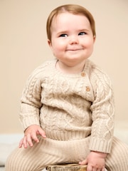 JoJo Maman Bébé 2-Piece Cable Knit Set - Bild 2 von 3
