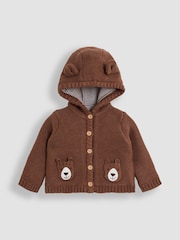 JoJo Maman Bébé Brown Bear Pocket Cardigan - Image 1 of 5