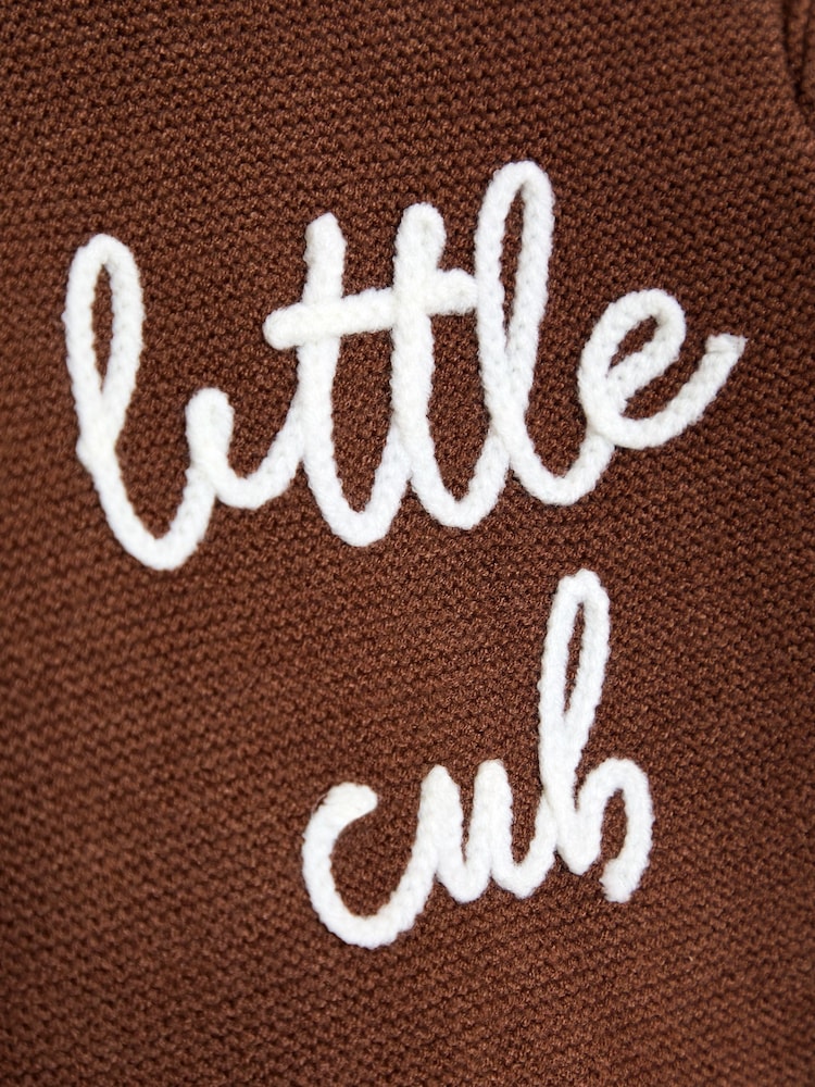 JoJo Maman Bébé Brown Bear Pocket Cardigan - Image 5 of 5 JoJo Maman Bébé Brown Bear Pocket Cardigan - Image 5 of 5