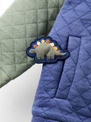 JoJo Maman Bébé Blue Appliqué Quilted Bomber Jacket - Image 4 of 5
