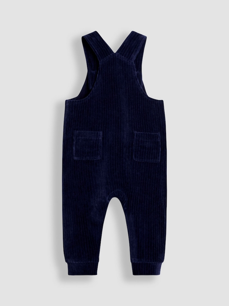 JoJo Maman Bébé Gruffalo Navy Blue 2-Piece Appliqué Dungarees & Top Set - Image 5 of 5