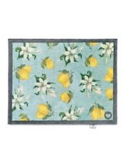 Hug Rug Beige Lemon and Lillies Cotton Washable Mat Rug - Image 2 of 3