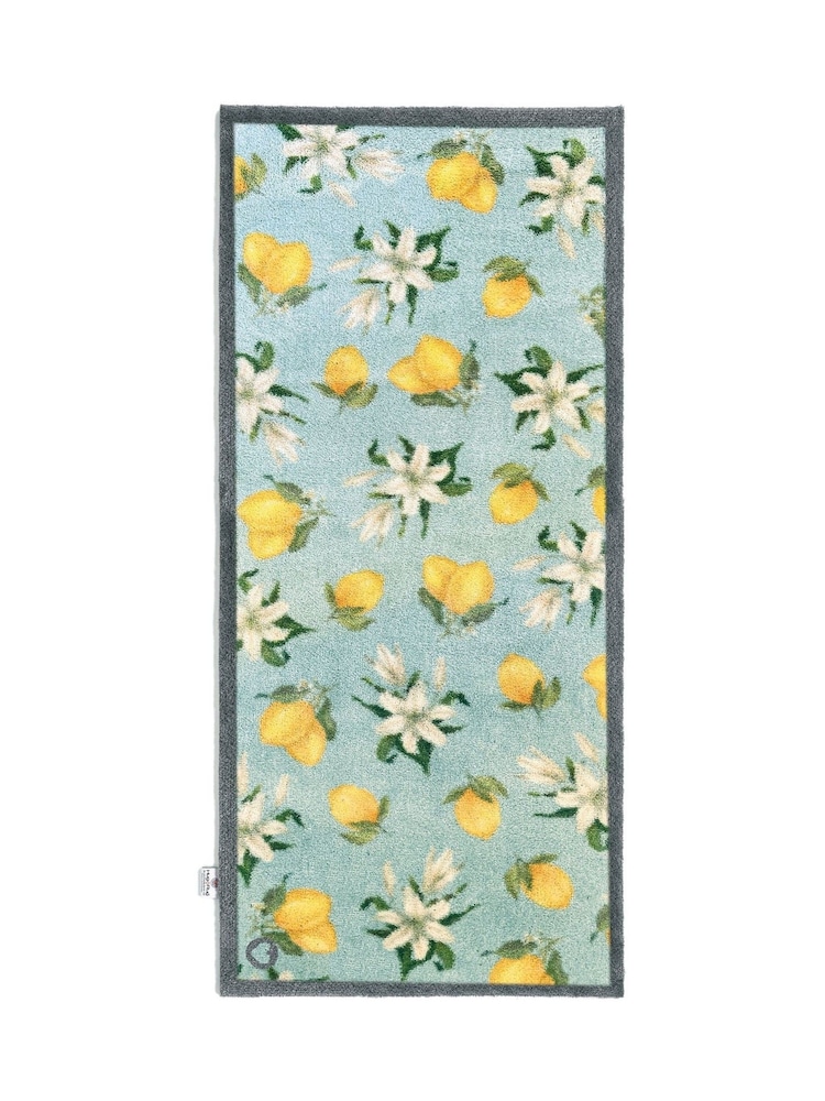 Hug Rug Beige Lemon and Lillies Cotton Washable Mat Rug - Image 3 of 3