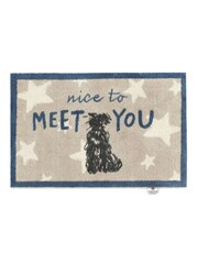 Hug Rug Grey Nice To Meet You Washable Doormat Runner - Image 2 of 4